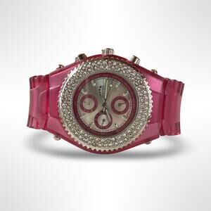 United Crystal Bezel Silicone Watch